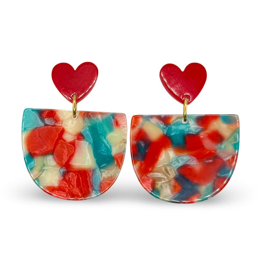BOUCLES D'OREILLES - "RED KISS"