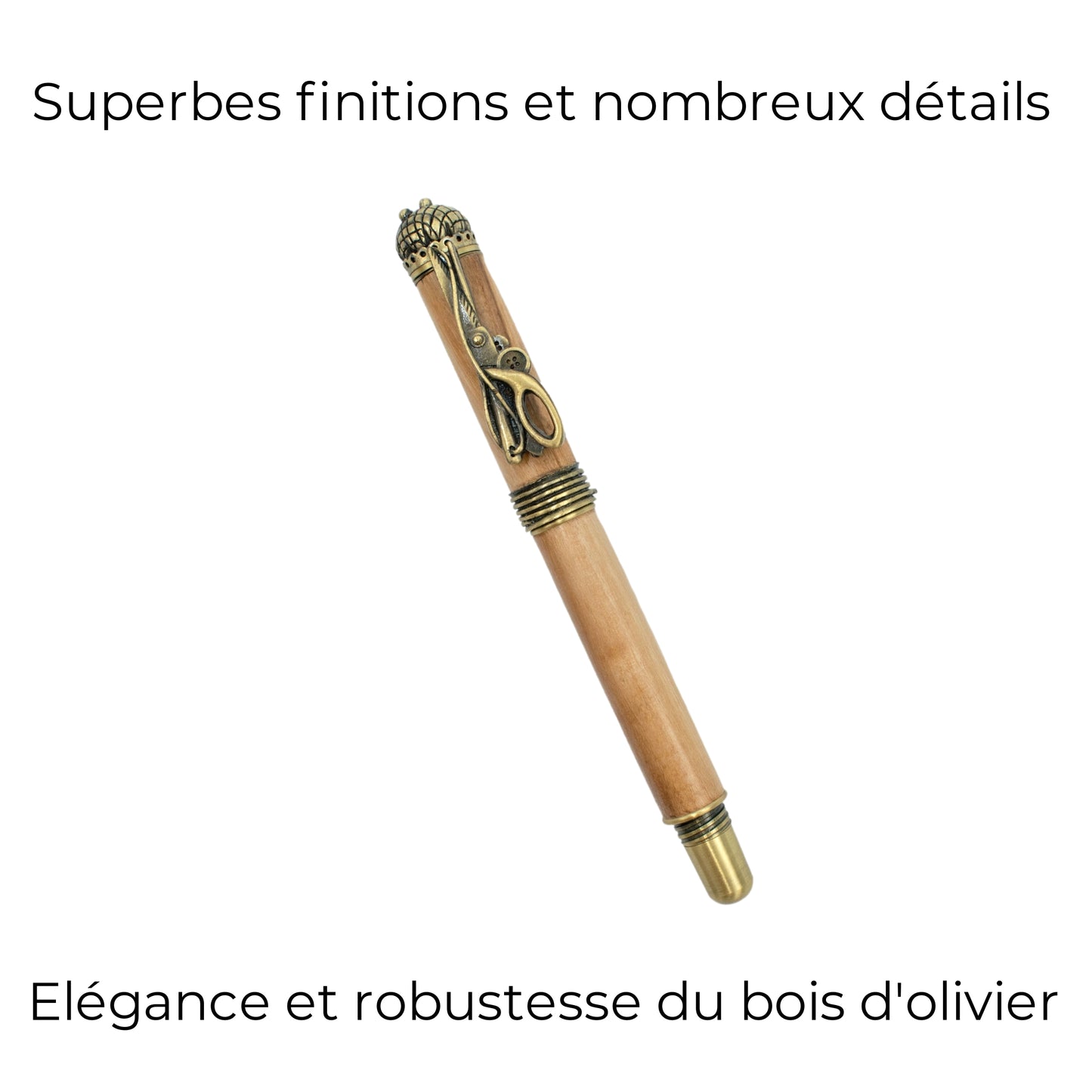 STYLO EN BOIS D'OLIVIER - MODELE COUTURE